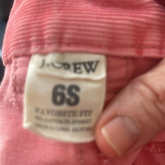 J. Crew At the Waist Boot Cut Favorite Fit Corduroy Pants in Coral in Size 6S - Picture 6 of 7